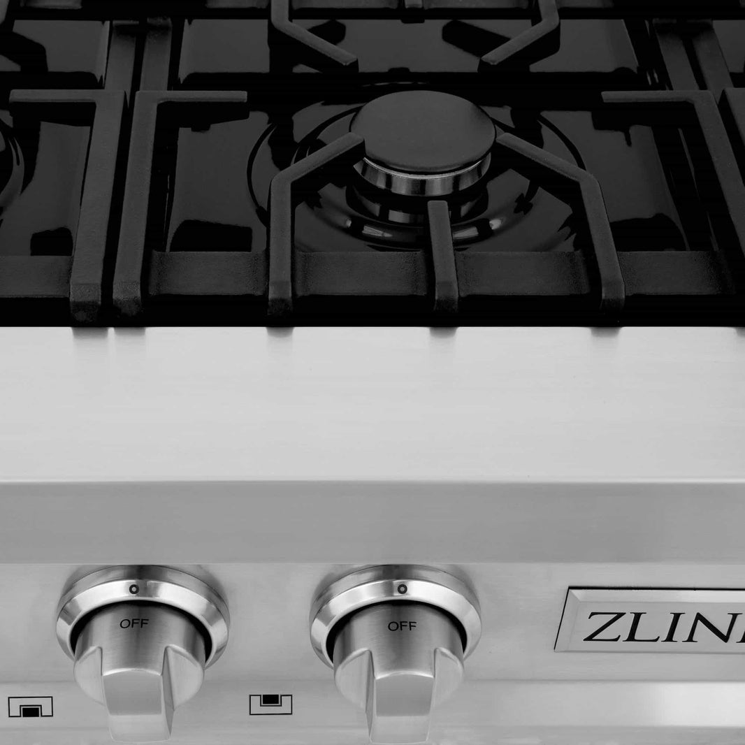 ZLINE 2-Piece Appliance Package - 36-inch Rangetop & 30-inch Wall Oven in Stainless Steel (2KP-RTAWS36)