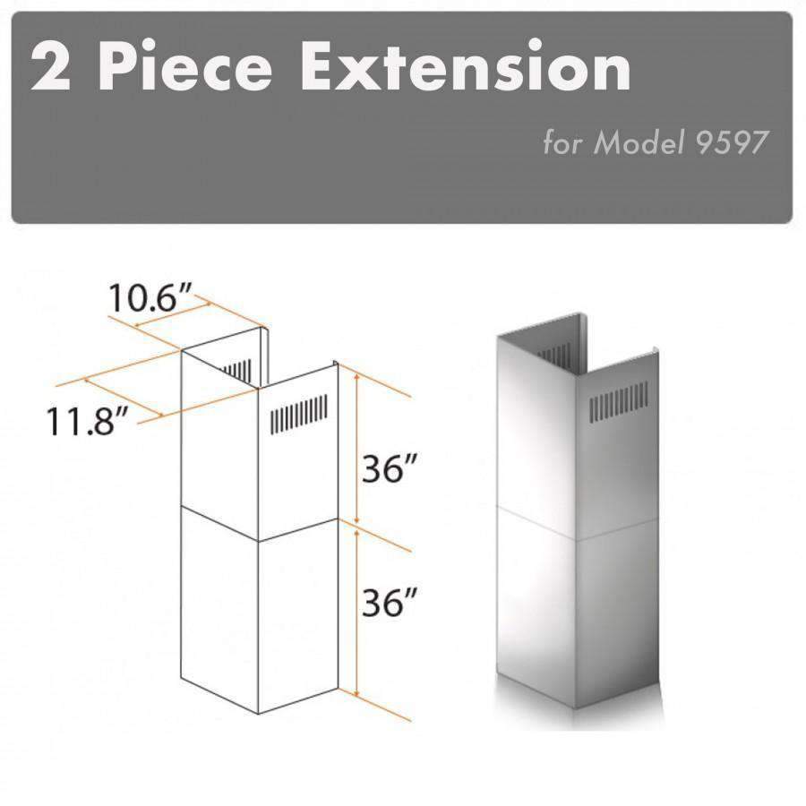 ZLINE 2 Piece Chimney Extension, 2PCEXT-9597