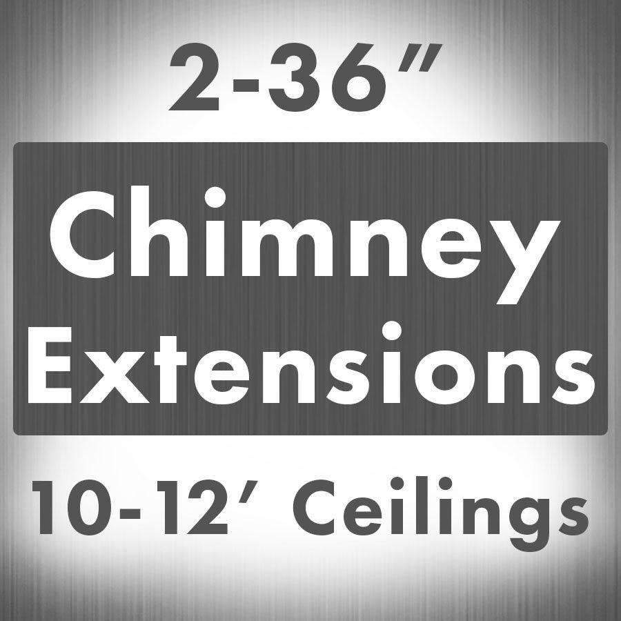 ZLINE 2 Piece Chimney Extension for 10ft-12ft Ceiling (2PCEXT-GL1i/GL2i/KE2i/KL3i)