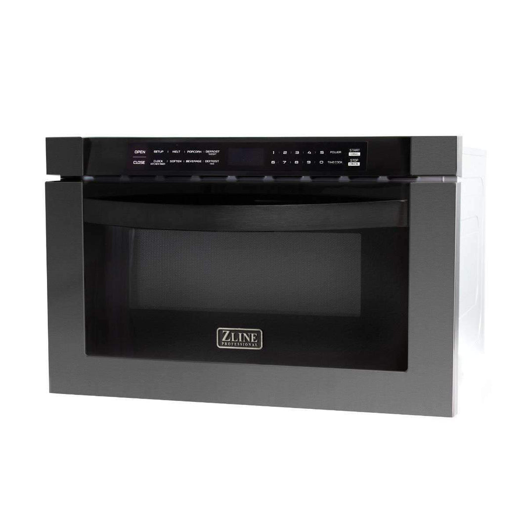 ZLINE 24" 1.2 cu. ft. Built-in Microwave Drawer in Black Stainless Steel (MWD-1-BS)