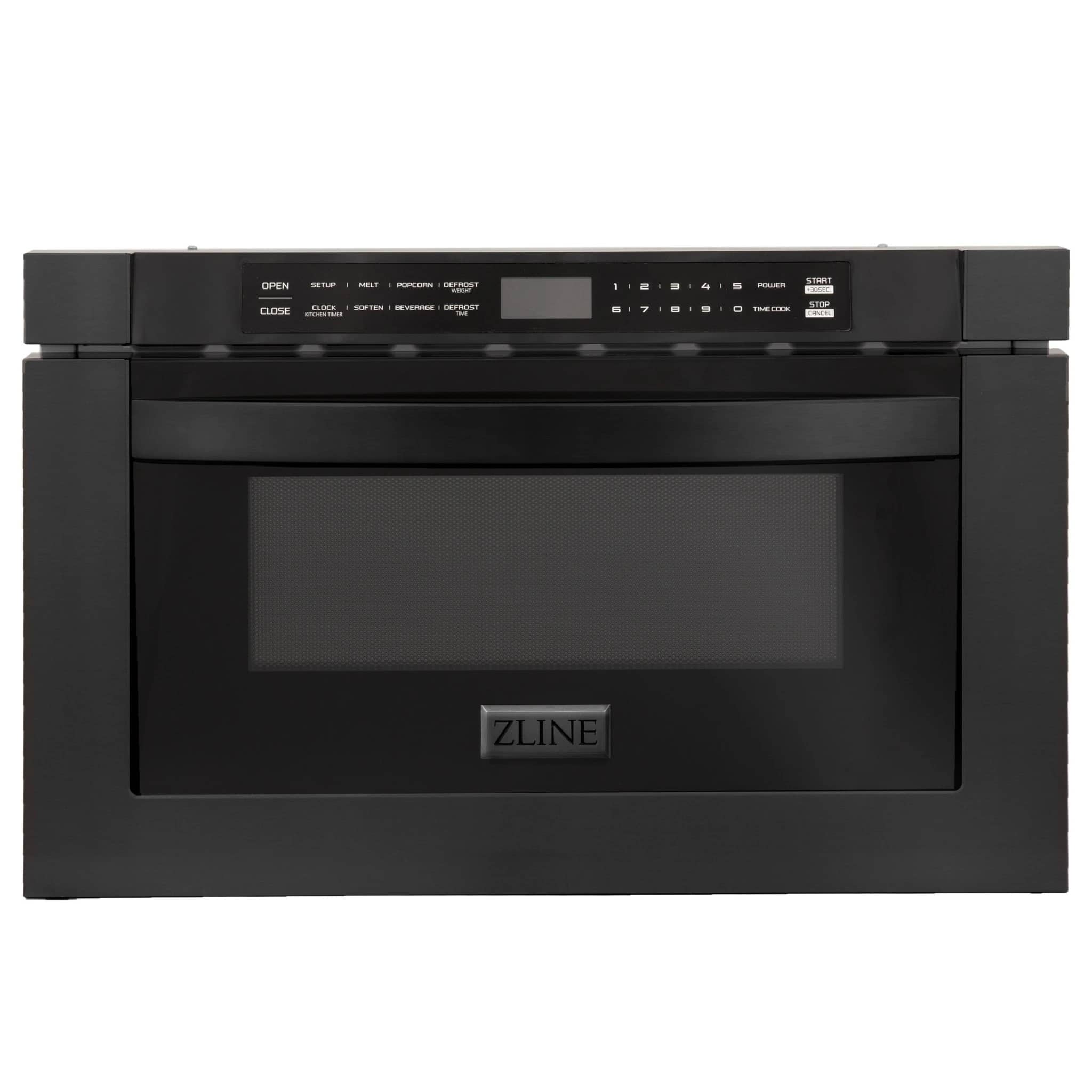 ZLINE 24" 1.2 cu. ft. Built-in Microwave Drawer in Black Stainless Steel (MWD-1-BS)