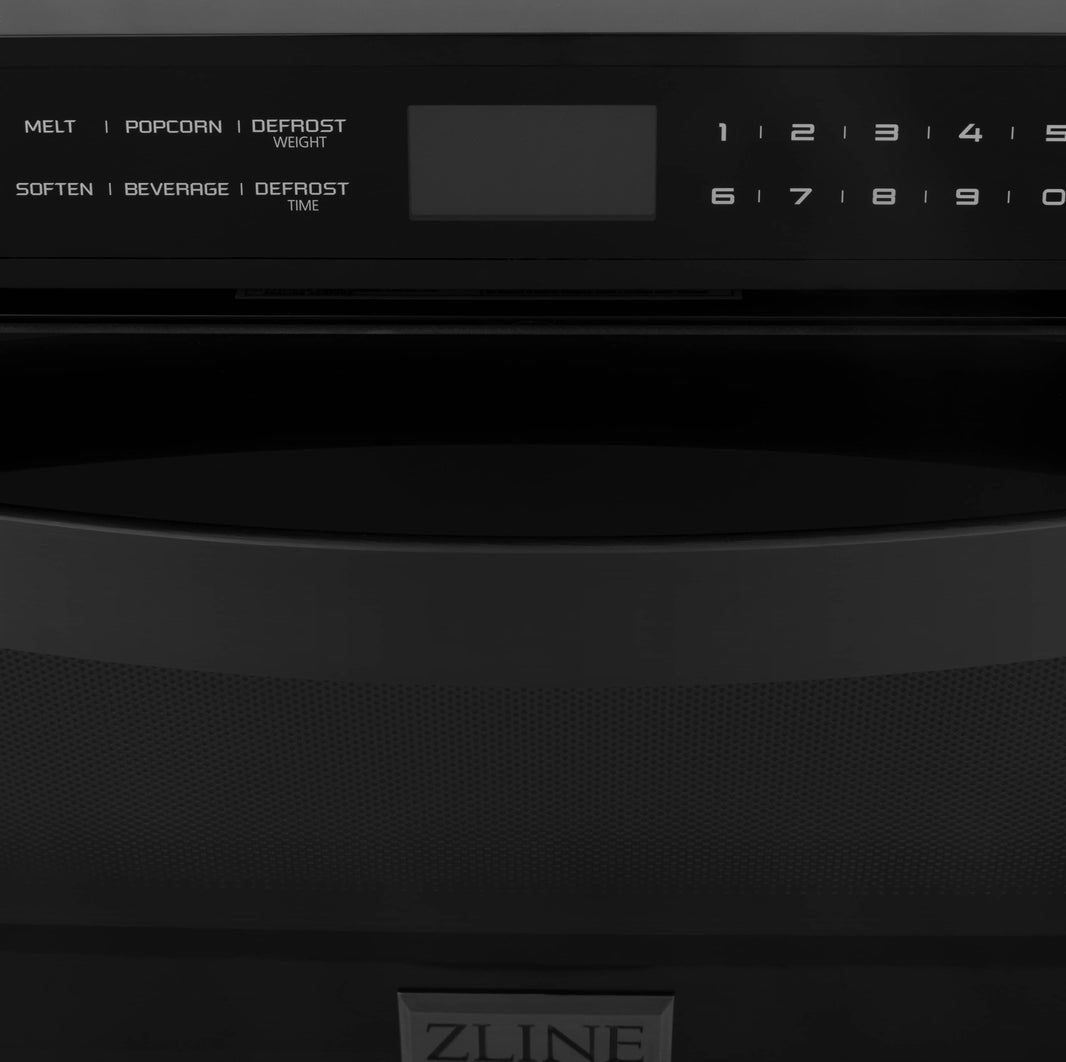 ZLINE 24" 1.2 cu. ft. Built-in Microwave Drawer in Black Stainless Steel (MWD-1-BS)