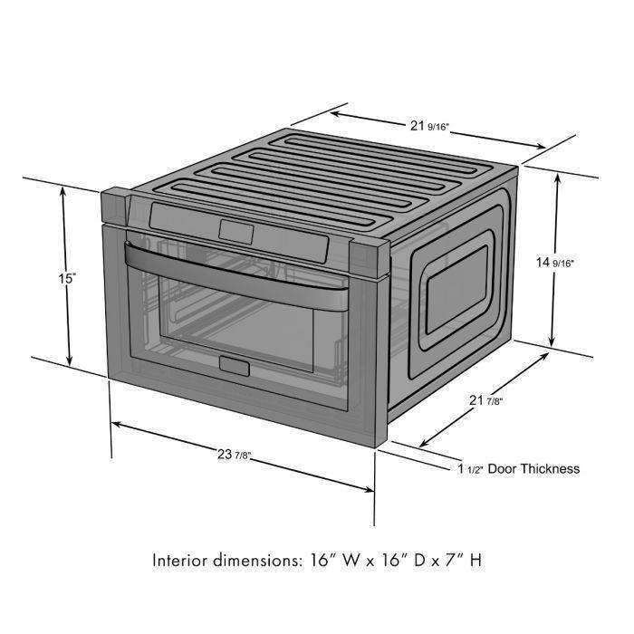 ZLINE 24" 1.2 cu. ft. Stainless Steel Microwave Drawer with 30" Trim Kit (MWD-TK-30)