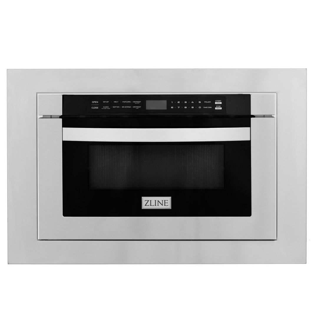 ZLINE 24" 1.2 cu. ft. Stainless Steel Microwave Drawer with 30" Trim Kit (MWD-TK-30)