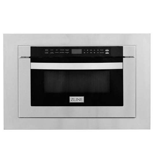 ZLINE 24" 1.2 cu. ft. Stainless Steel Microwave Drawer with 30" Trim Kit (MWD-TK-30)