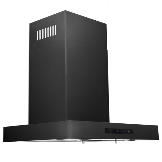 ZLINE 24-Inch Convertible Vent Wall Mount Range Hood in Black Stainless Steel (BSKEN-24)