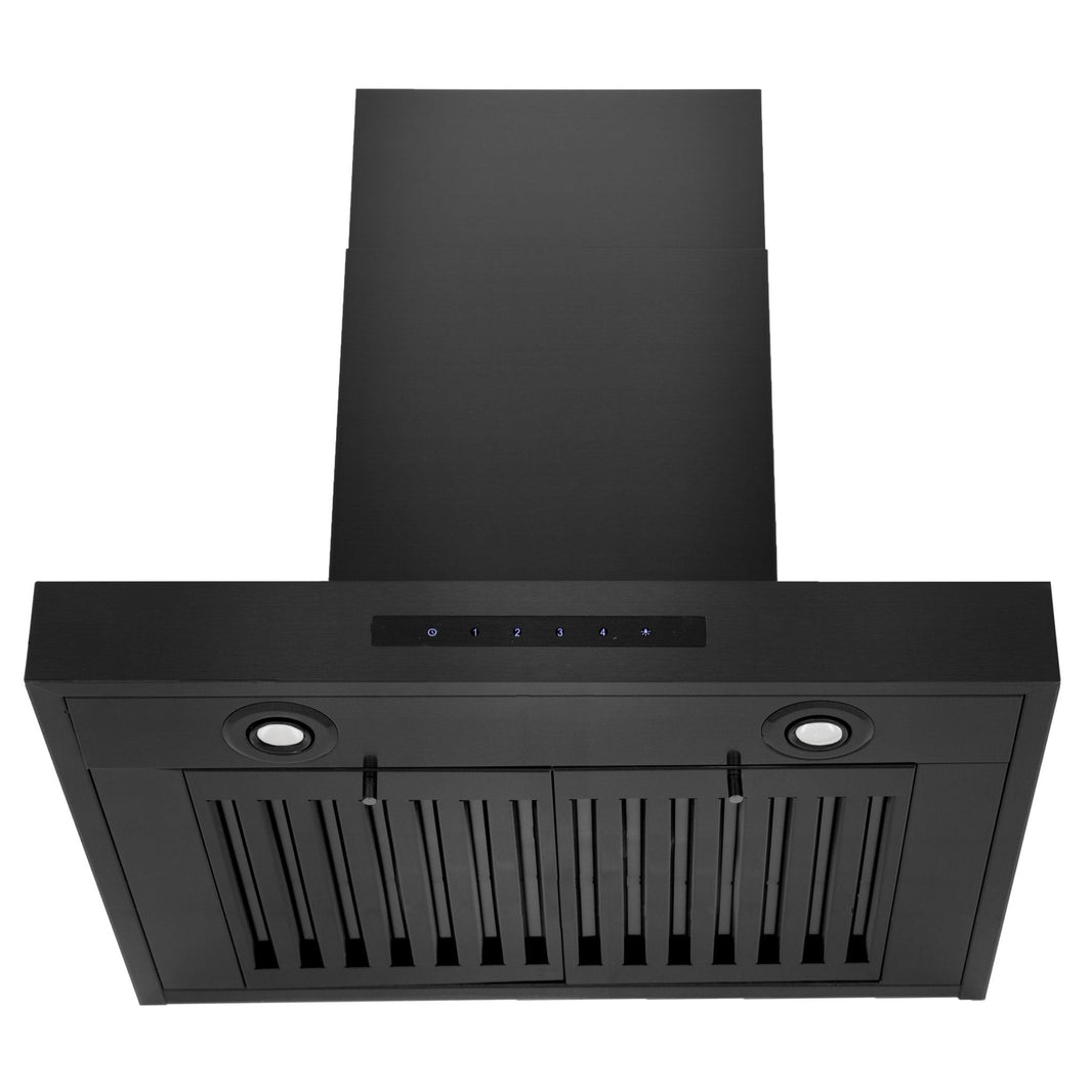 ZLINE 24-Inch Convertible Vent Wall Mount Range Hood in Black Stainless Steel (BSKEN-24)