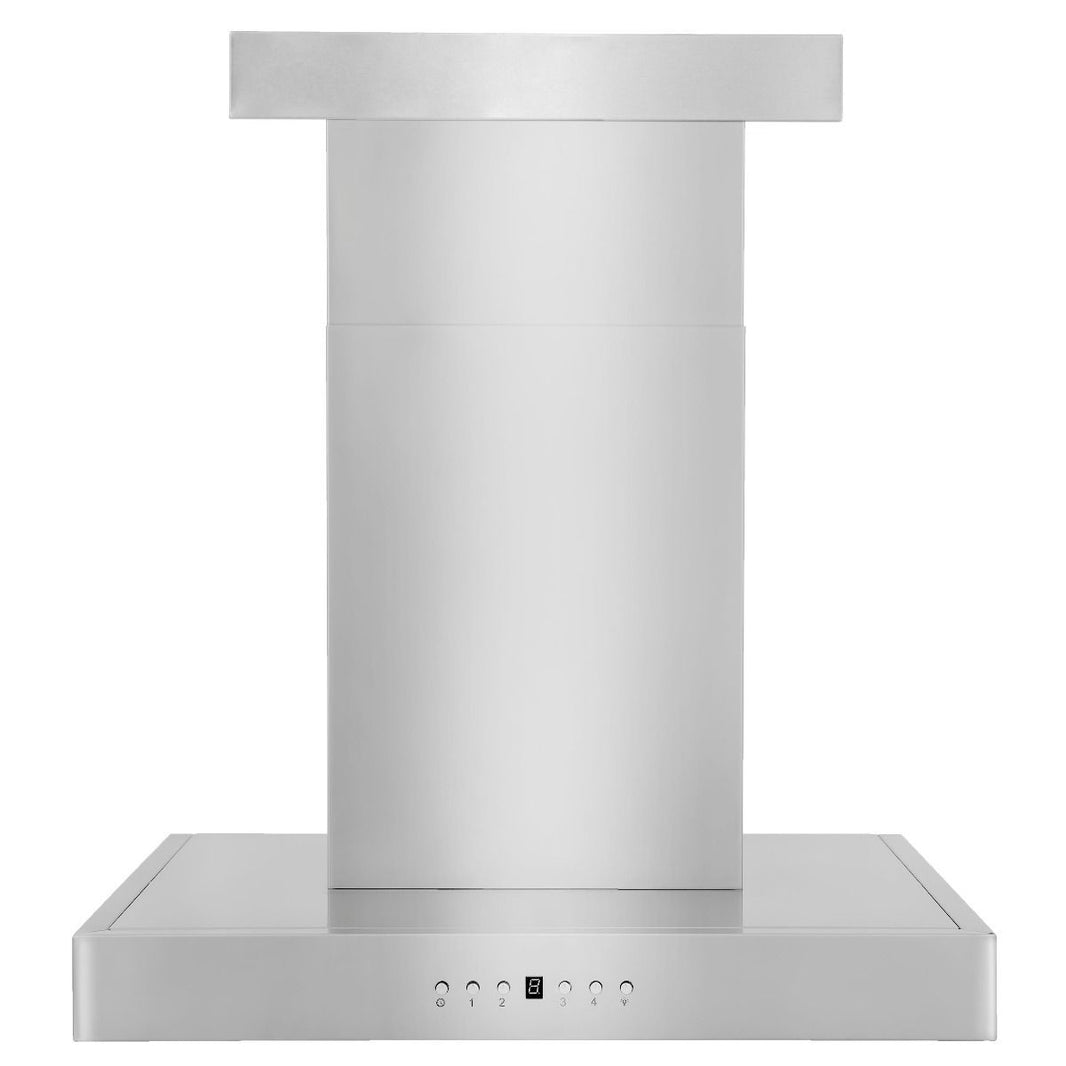 ZLINE 24-Inch Convertible Vent Wall Mount Range Hood in Stainless Steel with Crown Molding (KECRN-24)