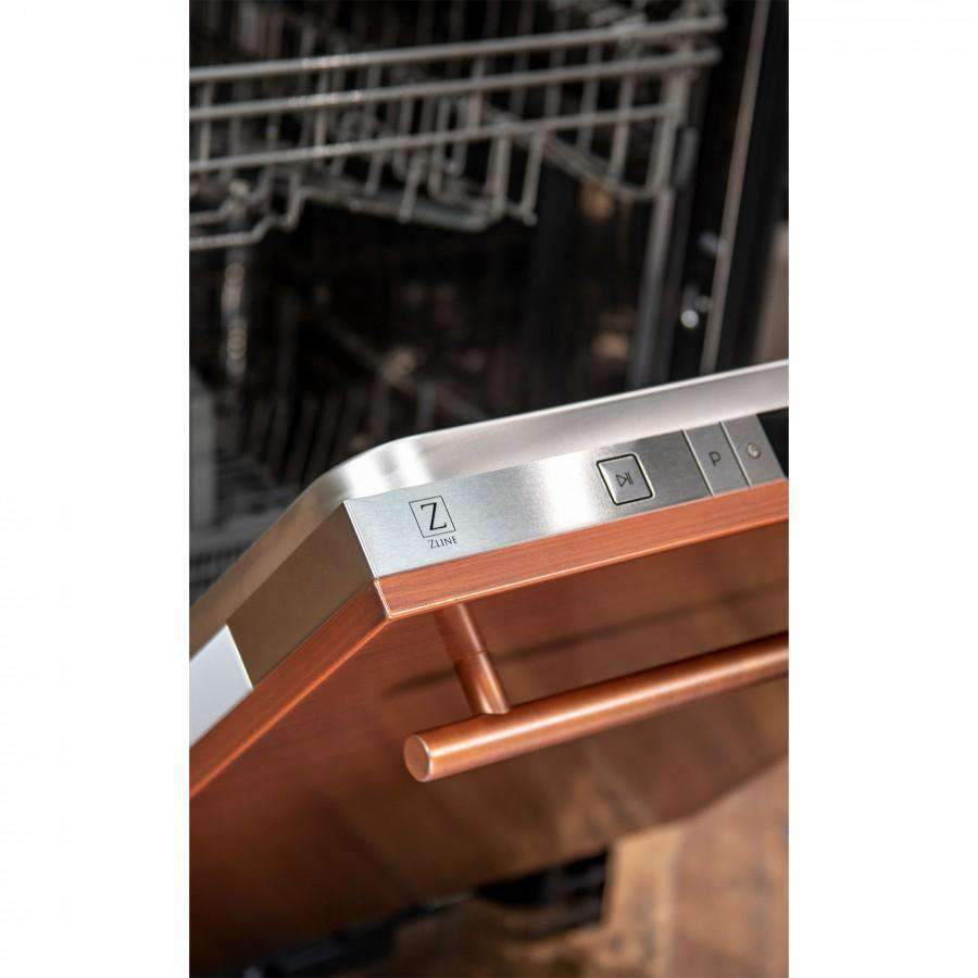 ZLINE 24" Dishwasher in Copper Finish with Stainless Steel Tub and Modern Style Handle (DW-C-24)