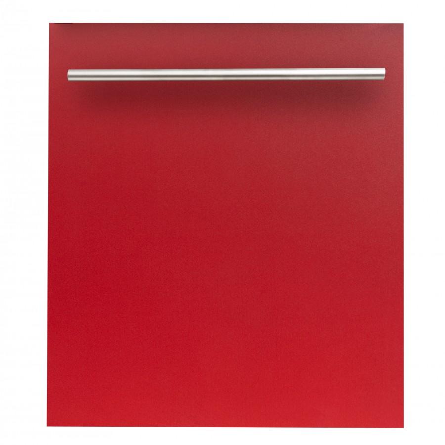 ZLINE 24" Dishwasher in Red Matte with Stainless Steel Tub and Modern Style Handle (DW-RM-H-24)