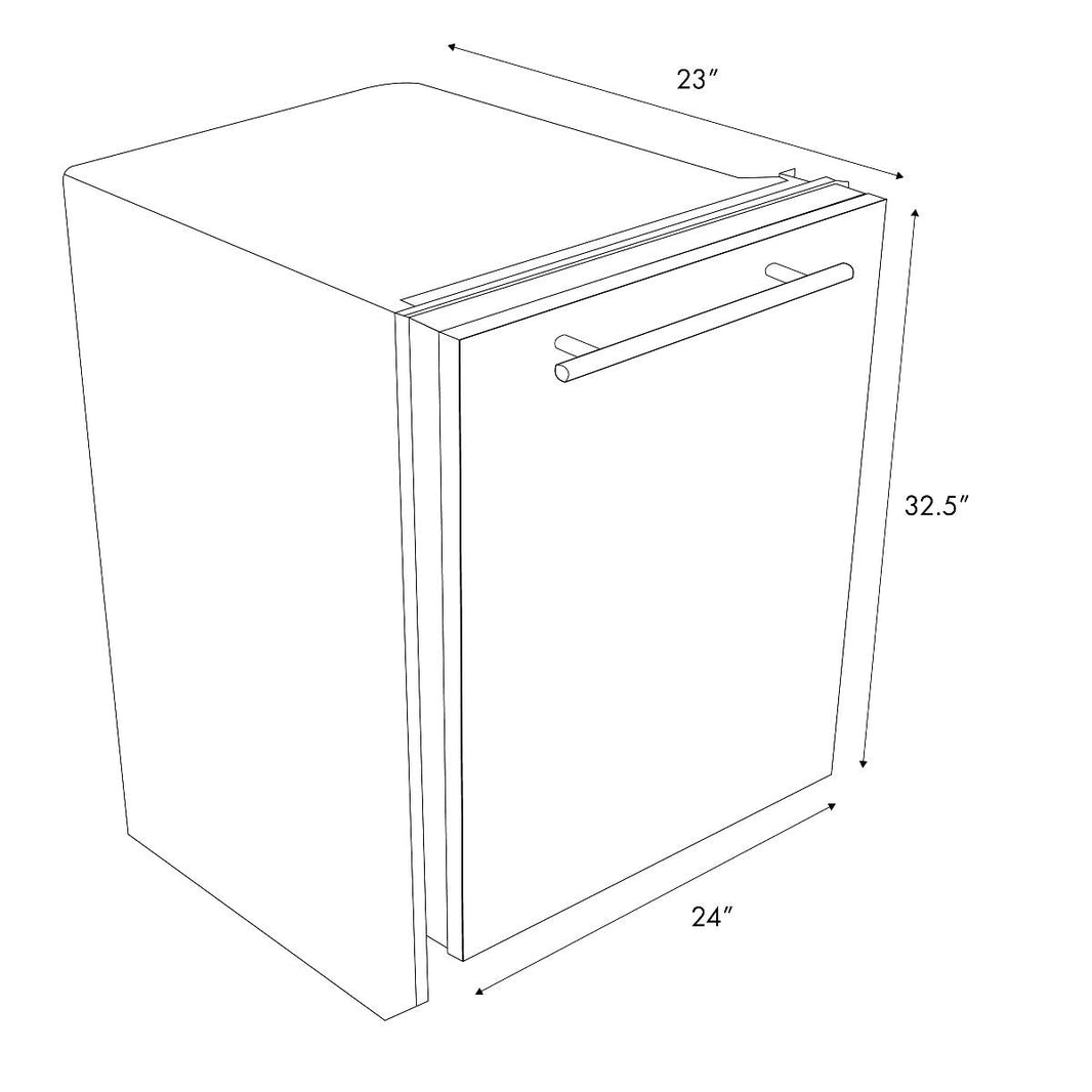 ZLINE 24" Dishwasher in Stainless Steel with Modern Handle (DW-304-24)