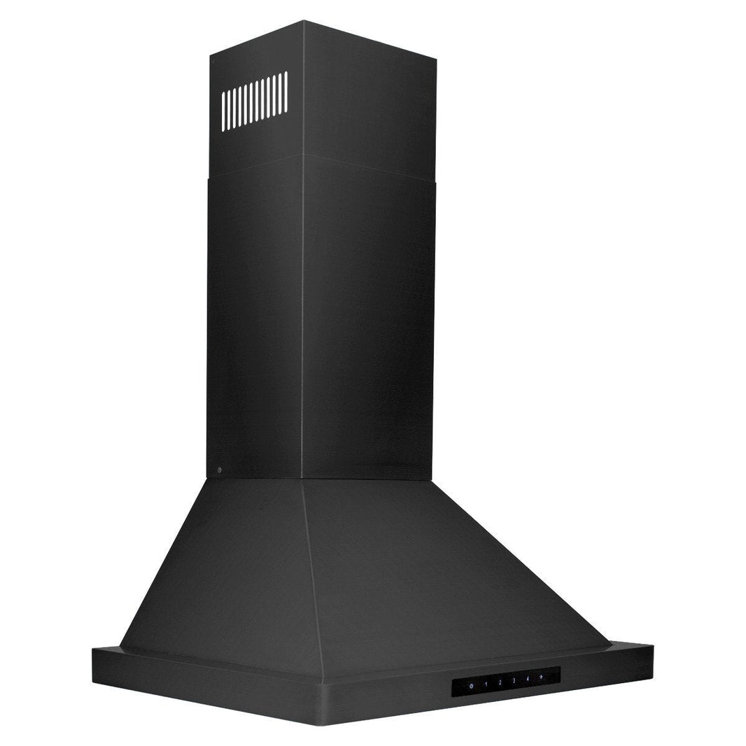 ZLINE 24-Inch Convertible Vent Wall Mount Range Hood in Black Stainless Steel (BSKBN-24)