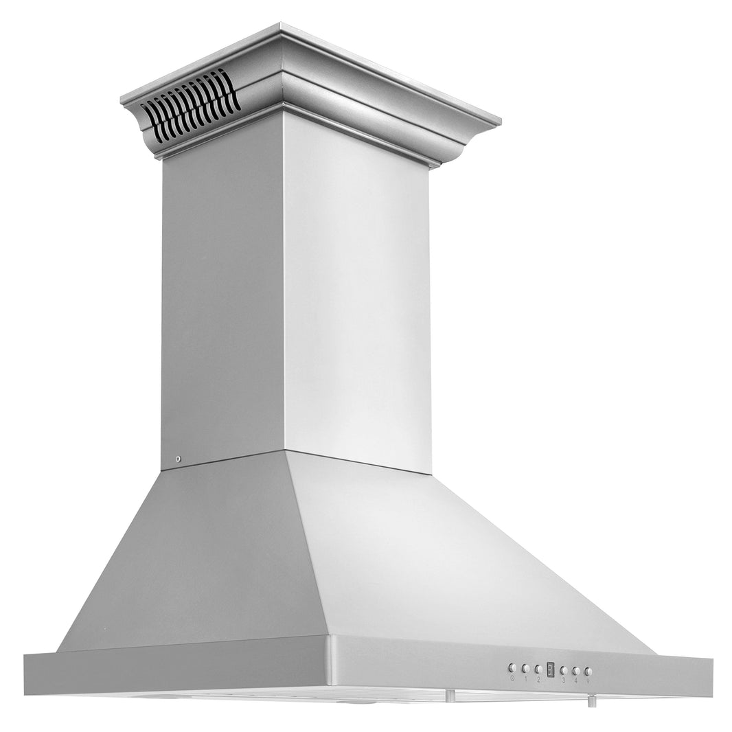 ZLINE 24-Inch Wall Mount Range Hood in Stainless Steel with Built-in CrownSound® Bluetooth Speakers (KBCRN-BT-24)