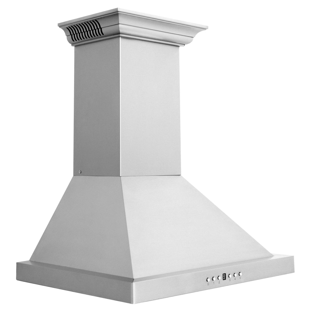 ZLINE 24-Inch Wall Mount Range Hood in Stainless Steel with Built-in CrownSound® Bluetooth Speakers (KBCRN-BT-24)