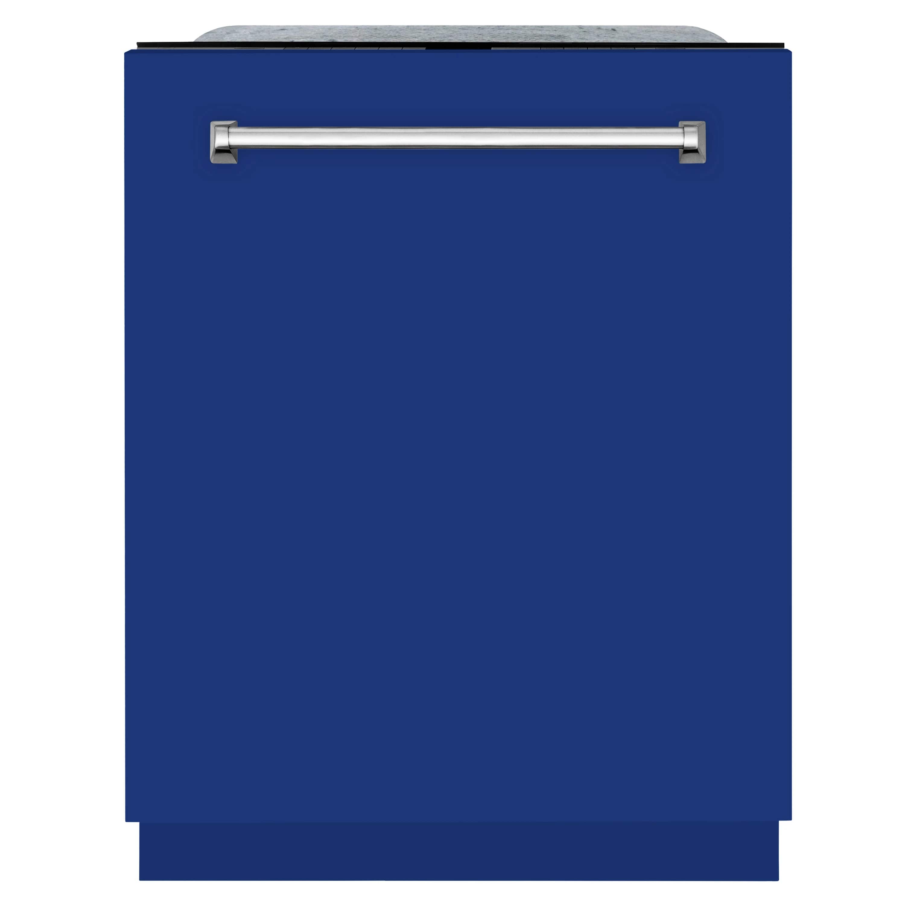 ZLINE 24" Monument Series 3rd Rack Top Touch Control Dishwasher in Blue Gloss with Stainless Steel Tub, 45dBa (DWMT-BG-24)