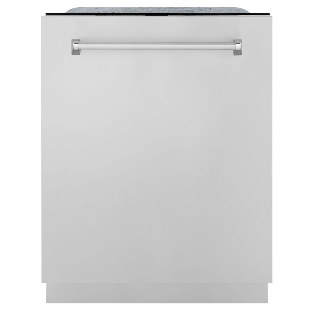 ZLINE 24" Monument Series 3rd Rack Top Touch Control Dishwasher in DuraSnow Stainless Steel with Stainless Steel Tub, 45dBa (DWMT-SN-24)