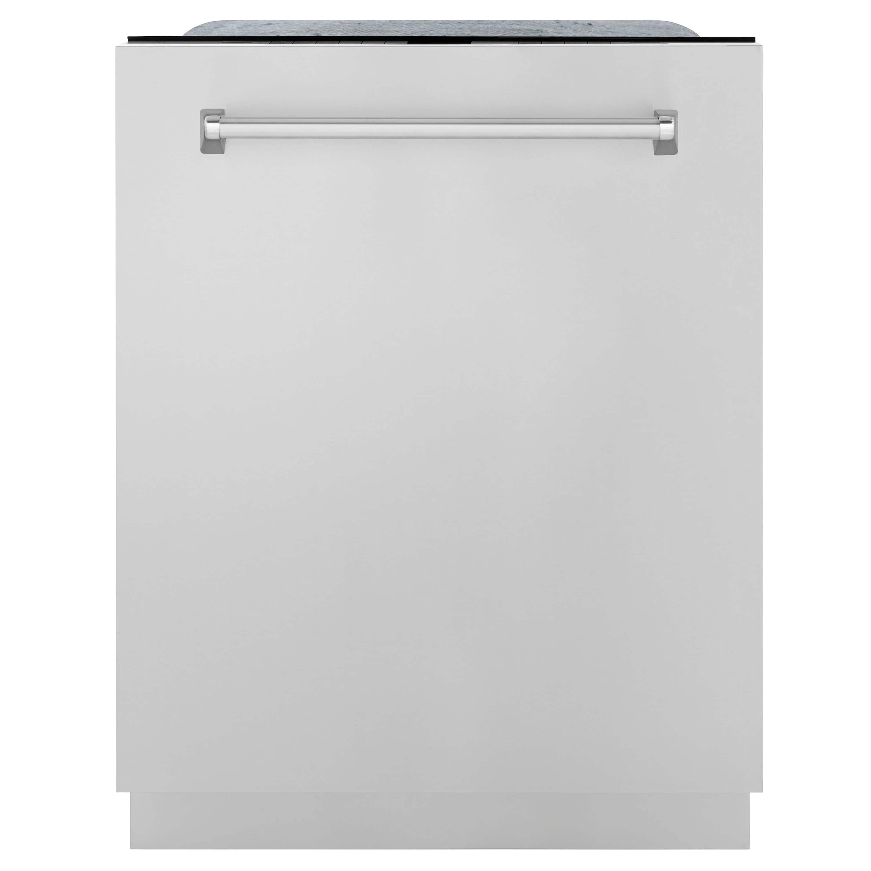 ZLINE 24" Monument Series 3rd Rack Top Touch Control Dishwasher in DuraSnow Stainless Steel with Stainless Steel Tub, 45dBa (DWMT-SN-24)