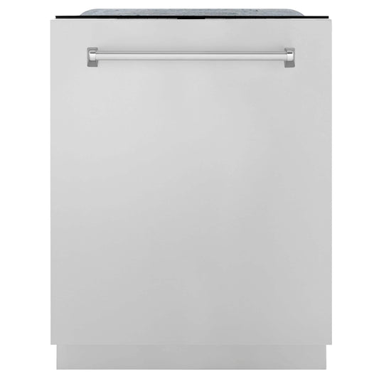 ZLINE 24" Monument Series 3rd Rack Top Touch Control Dishwasher in DuraSnow Stainless Steel with Stainless Steel Tub, 45dBa (DWMT-SN-24)