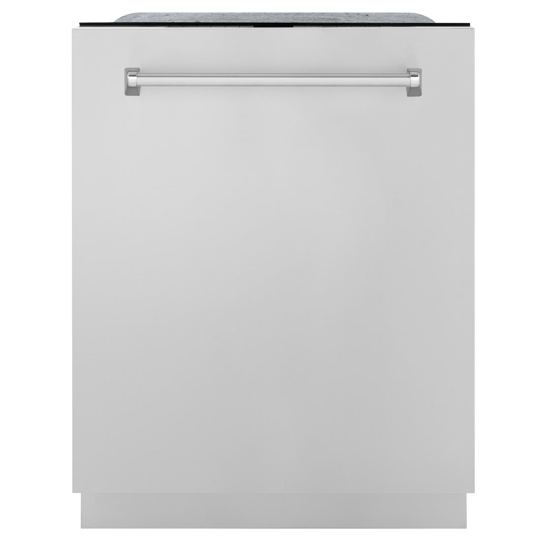 ZLINE 24" Monument Series 3rd Rack Top Touch Control Dishwasher in Stainless Steel with Stainless Steel Tub, 45dBa (DWMT-304-24)