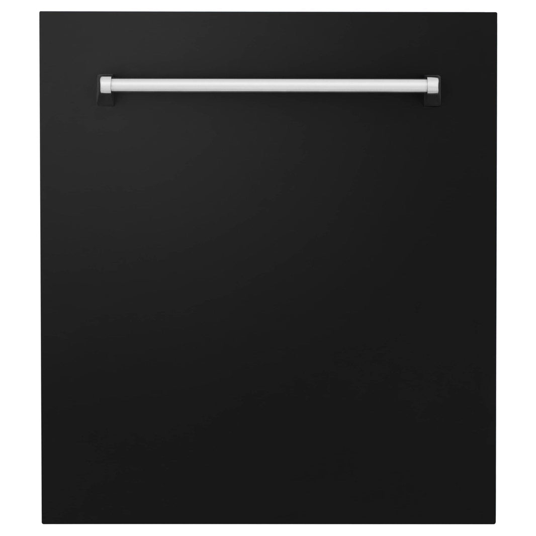 ZLINE 24" Tallac Series 3rd Rack Dishwasher in Black Matte with Stainless Steel Tub, 51dBa (DWV-BLM-24)