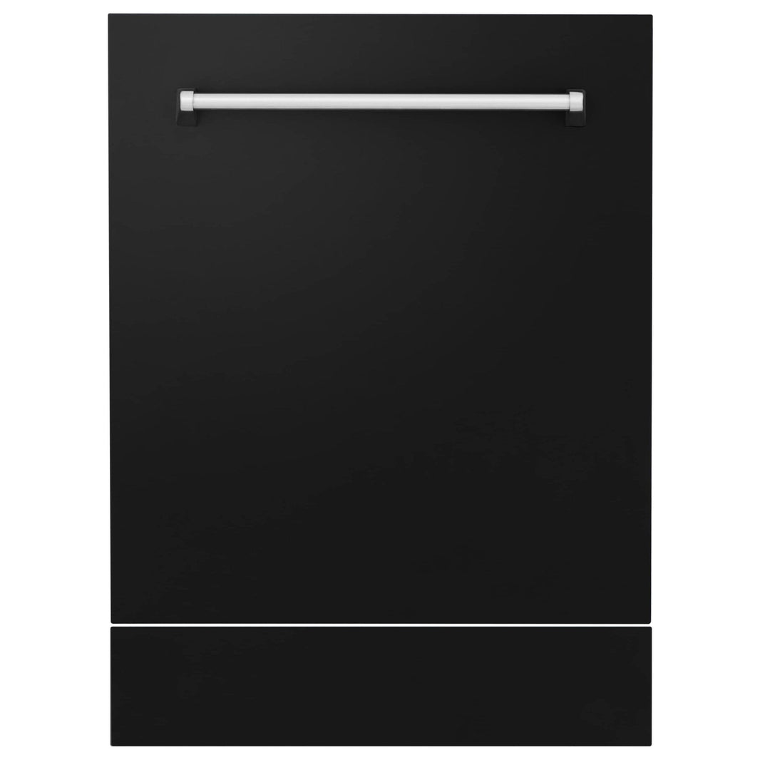 ZLINE 24" Tallac Series 3rd Rack Dishwasher in Black Matte with Stainless Steel Tub, 51dBa (DWV-BLM-24)