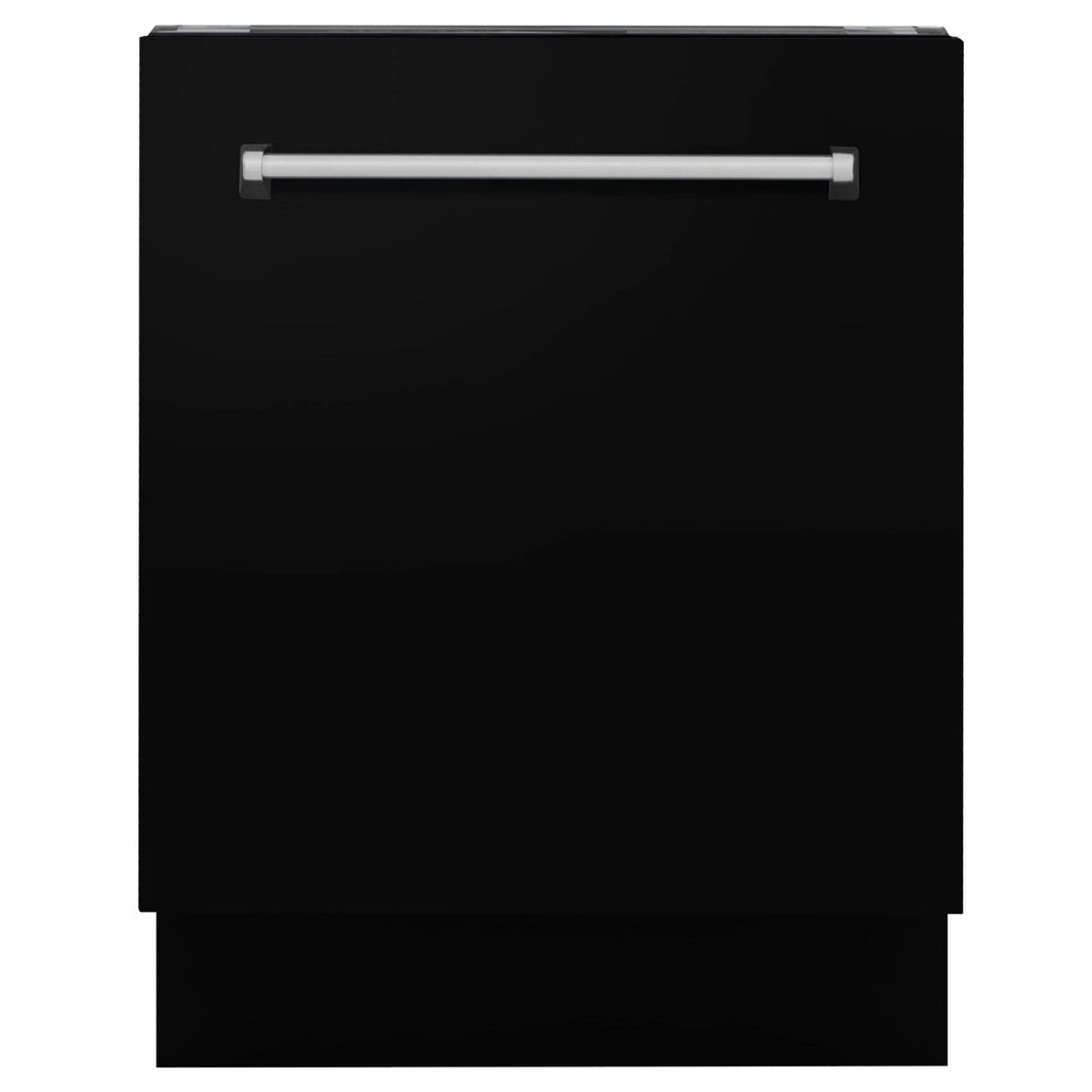 ZLINE 24" Tallac Series 3rd Rack Dishwasher in Black Matte with Stainless Steel Tub, 51dBa (DWV-BLM-24)