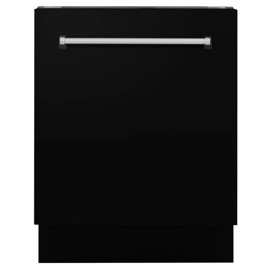 ZLINE 24" Tallac Series 3rd Rack Dishwasher in Black Matte with Stainless Steel Tub, 51dBa (DWV-BLM-24)