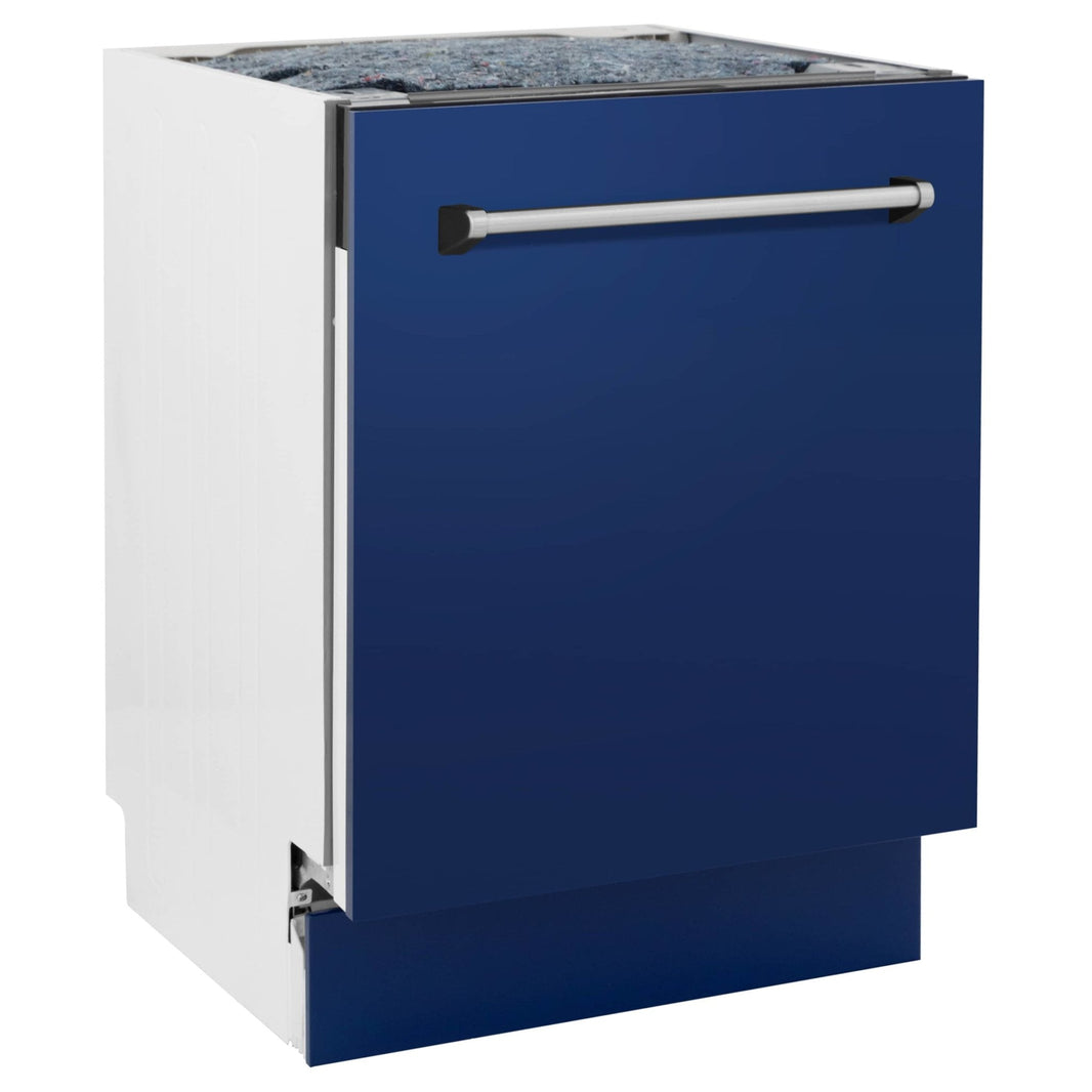 ZLINE 24" Tallac Series 3rd Rack Dishwasher in Blue Gloss with Stainless Steel Tub, 51dBa (DWV-BG-24)