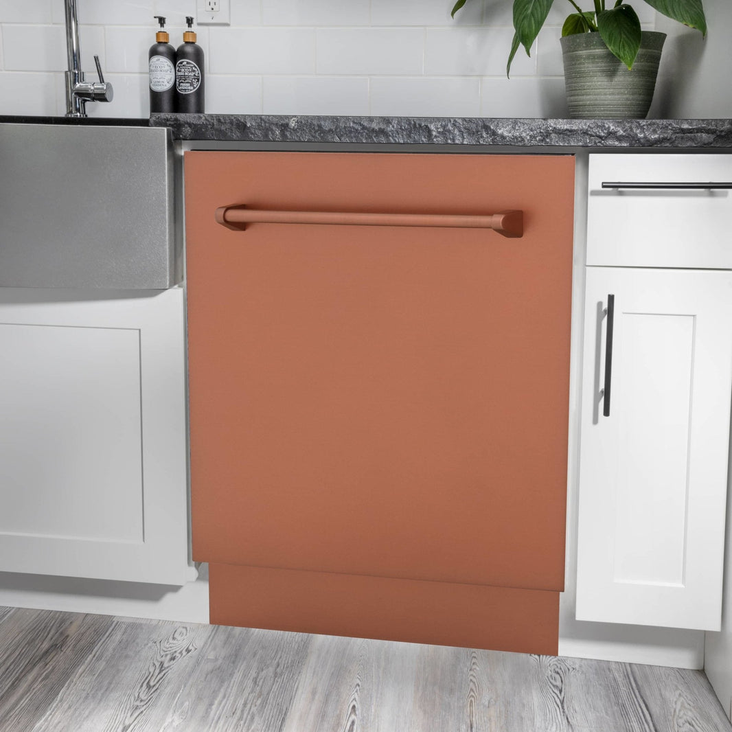 ZLINE 24" Tallac Series 3rd Rack Dishwasher in Copper with Stainless Steel Tub, 51dBa (DWV-C-24)