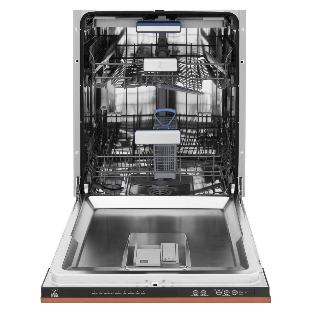 ZLINE 24" Tallac Series 3rd Rack Dishwasher in Copper with Stainless Steel Tub, 51dBa (DWV-C-24)