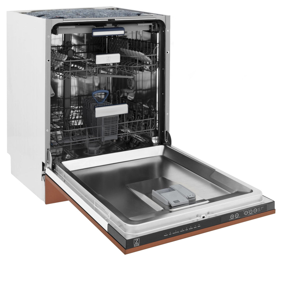 ZLINE 24" Tallac Series 3rd Rack Dishwasher in Copper with Stainless Steel Tub, 51dBa (DWV-C-24)