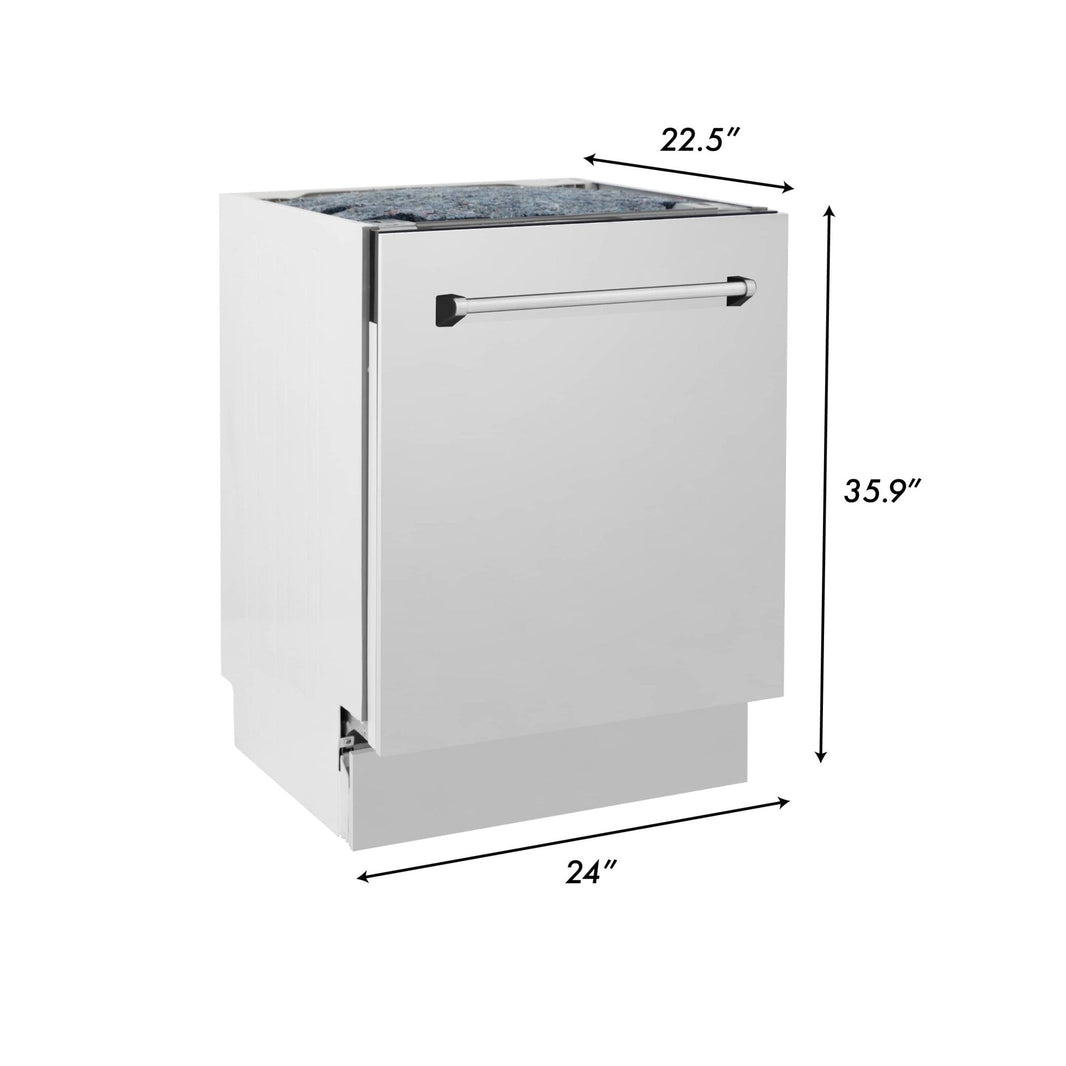 ZLINE 24" Tallac Series 3rd Rack Dishwasher in DuraSnow with Stainless Steel Tub, 51dBa (DWV-SN-24)