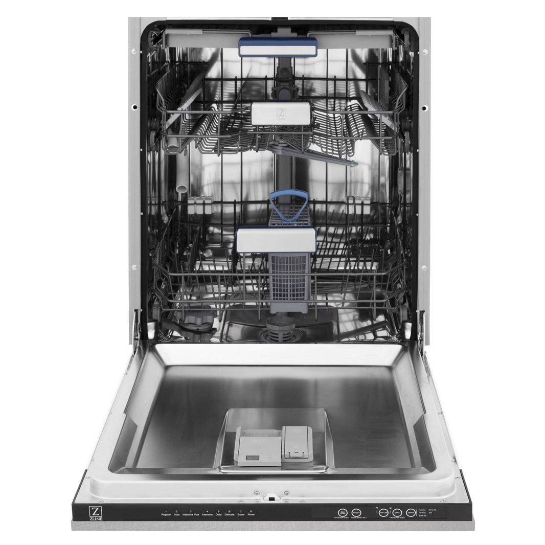 ZLINE 24" Tallac Series 3rd Rack Dishwasher in DuraSnow with Stainless Steel Tub, 51dBa (DWV-SN-24)