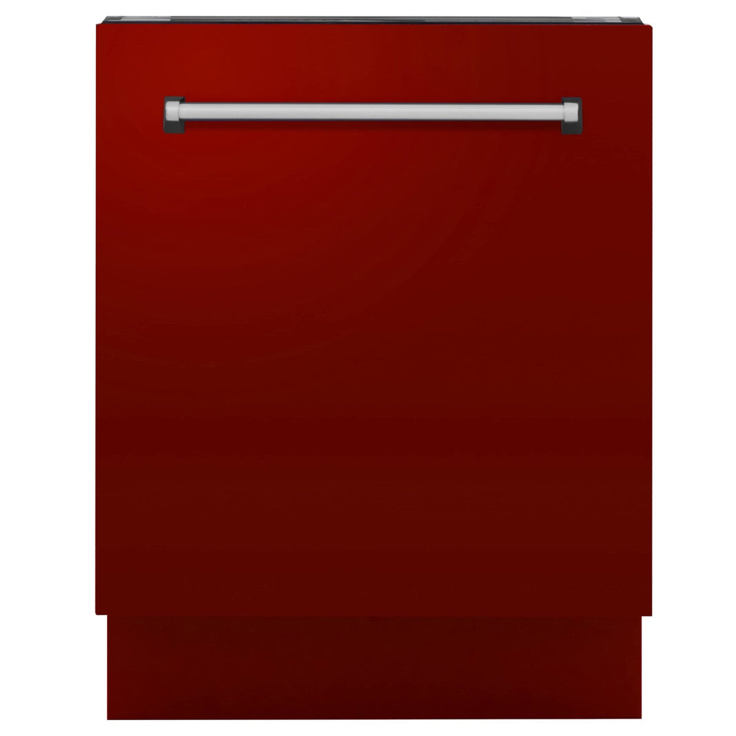 ZLINE 24" Tallac Series 3rd Rack Dishwasher in Red Gloss with Stainless Steel Tub, 51dBa (DWV-RG-24)