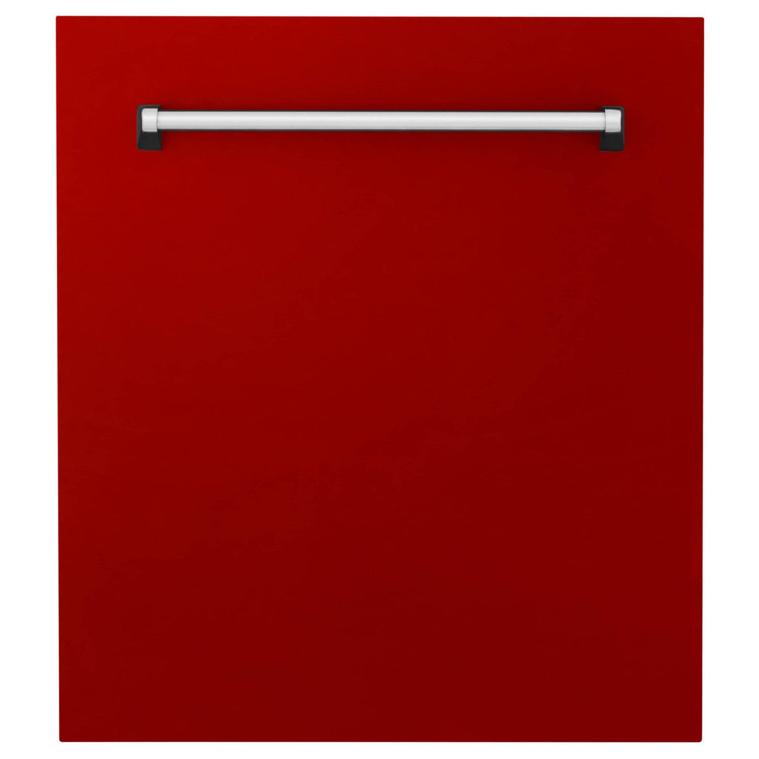 ZLINE 24" Tallac Series 3rd Rack Dishwasher in Red Gloss with Stainless Steel Tub, 51dBa (DWV-RG-24)