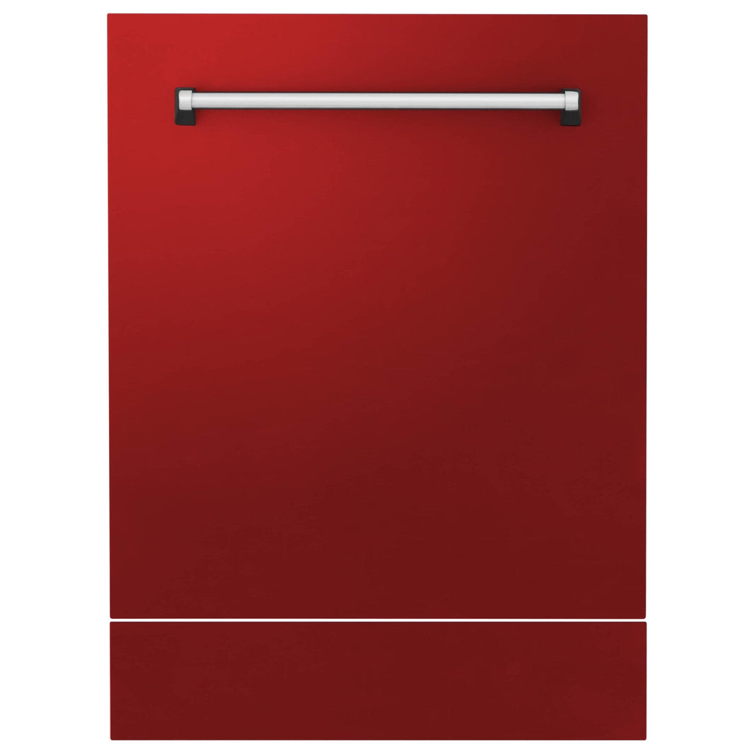 ZLINE 24" Tallac Series 3rd Rack Dishwasher in Red Matte with Stainless Steel Tub, 51dBa (DWV-RM-24)