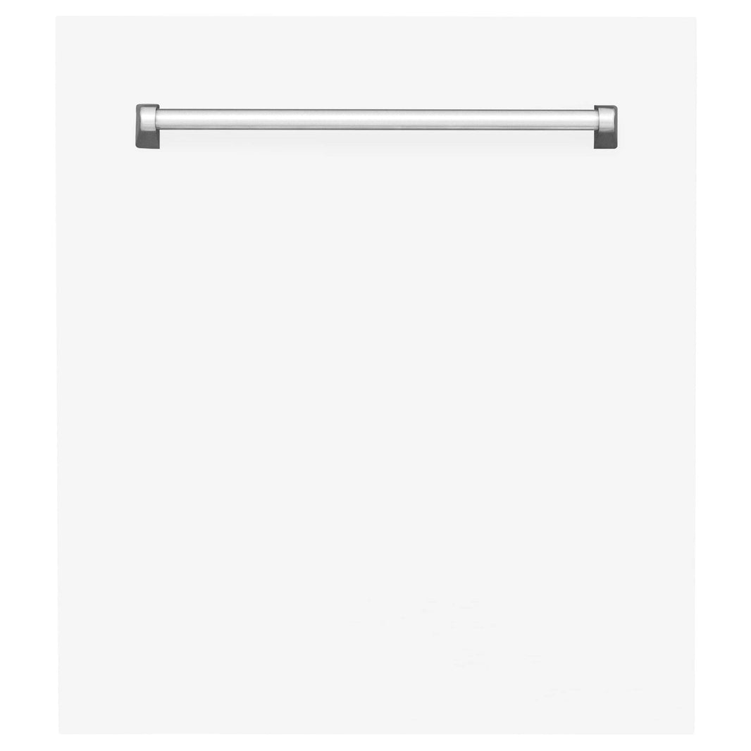 ZLINE 24" Tallac Series 3rd Rack Dishwasher in White Matte with Stainless Steel Tub, 51dBa (DWV-WM-24)