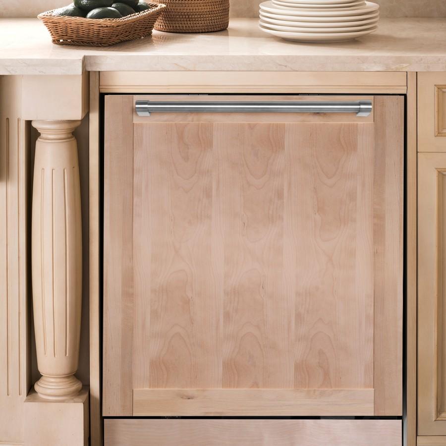 ZLINE 24" Top Control Dishwasher in Unfinished Wood with Traditional Style Handle (DW-UF-H-24)