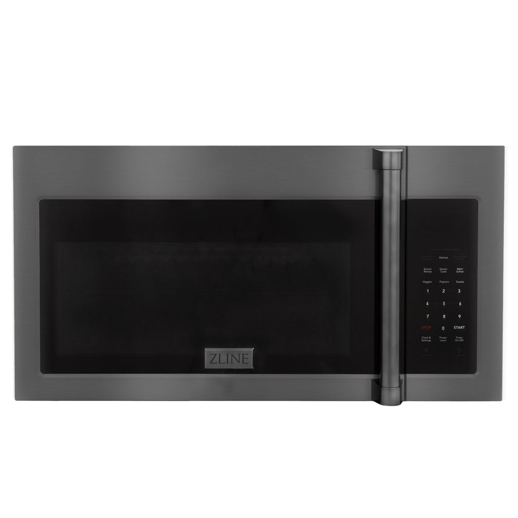 ZLINE 3-Piece Appliance Package - 30" Dual Fuel Range with Brass Burners, Over the Range Microwave/Vent Hood Combo, and Dishwasher in Black Stainless Steel (3KP-RABOTRH30-DW)