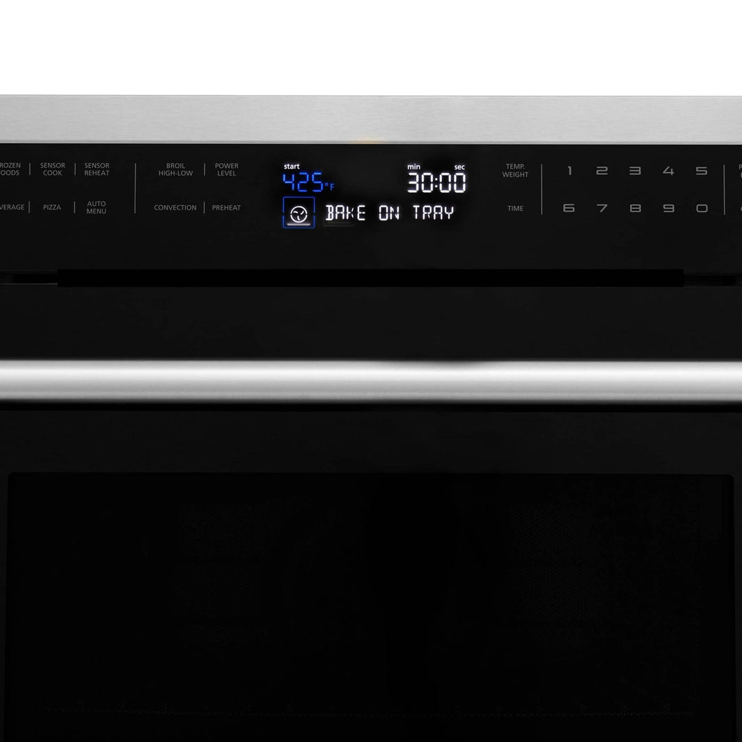 ZLINE 3-Piece Appliance Package - 30-inch Dual Fuel Range, Premium Hood & Microwave Oven in Stainless Steel (3KP-RARHMWO-30)