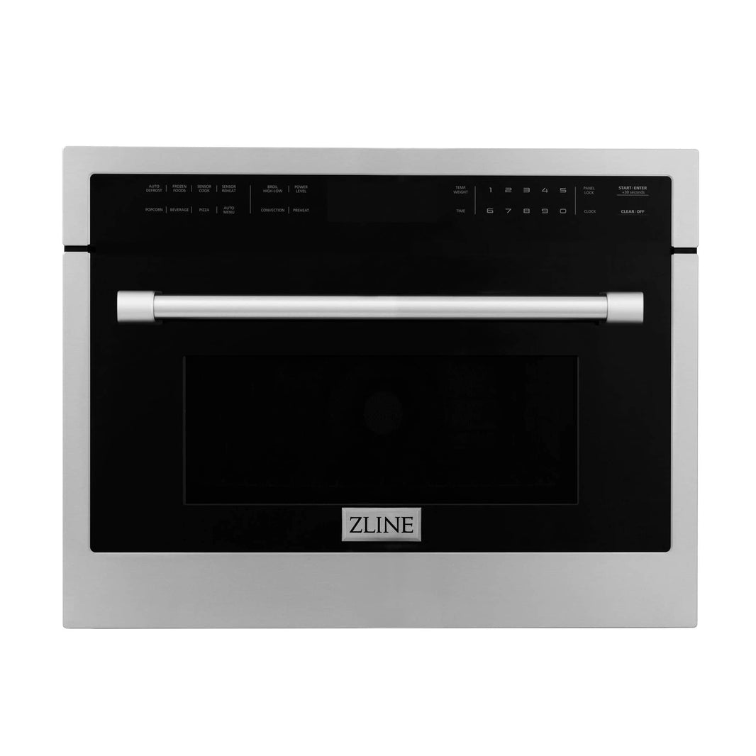 ZLINE 3-Piece Appliance Package - 30-inch Dual Fuel Range, Premium Hood & Microwave Oven in Stainless Steel (3KP-RARHMWO-30)