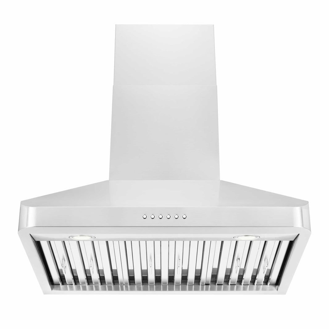 ZLINE 30-Inch Alpine Series Ducted Wall Mount Range Hood with Remote in Stainless Steel (ALP100WL-30)