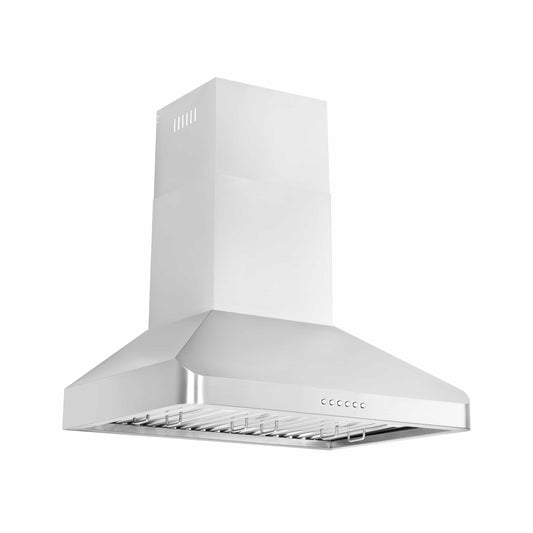 ZLINE 30-Inch Alpine Series Ducted Wall Mount Range Hood with Remote in Stainless Steel (ALP100WL-30)