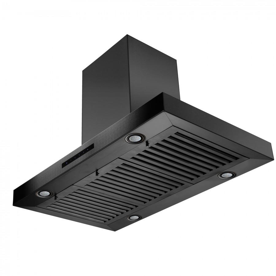 ZLINE 30-Inch Convertible Island Mount Range Hood in Black Stainless Steel (BSKE2iN-30)