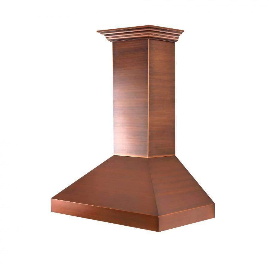 ZLINE 30-Inch Copper Wall Range Hood with Crown Molding (8667C-30)