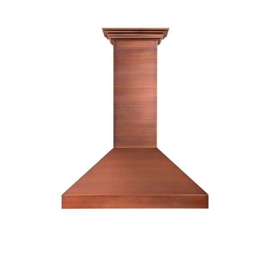 ZLINE 30-Inch Copper Wall Range Hood with Crown Molding (8667C-30)