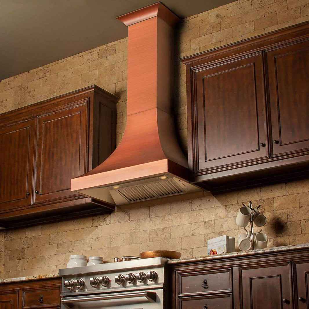 ZLINE 30-Inch Designer Series Copper Finish Wall Range Hood with 500 CFM Motor (8632C-30)