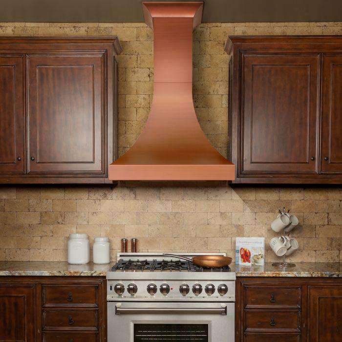 ZLINE 30-Inch Designer Series Copper Finish Wall Range Hood with 500 CFM Motor (8632C-30)