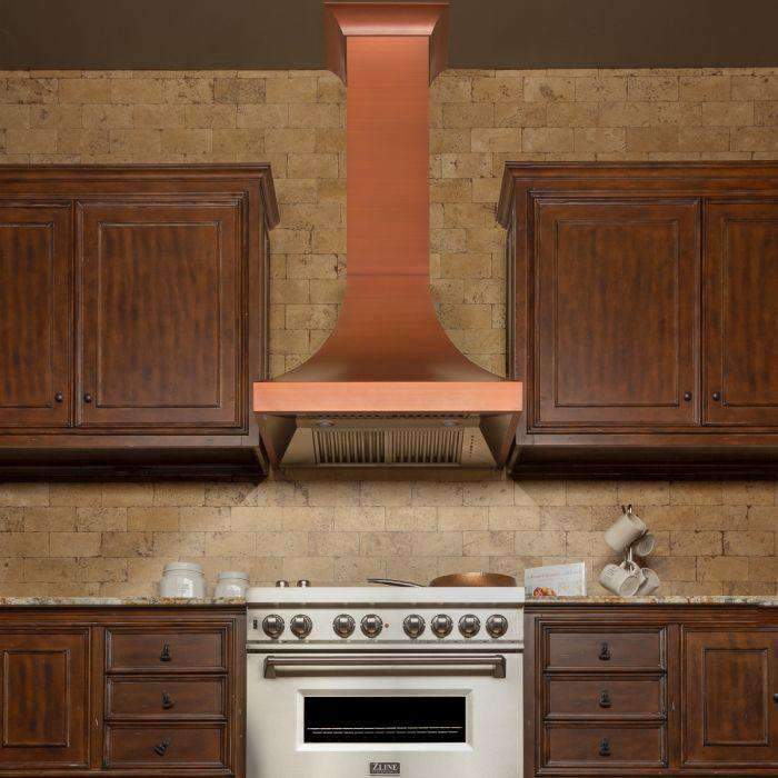 ZLINE 30-Inch Designer Series Copper Finish Wall Range Hood with 500 CFM Motor (8632C-30)