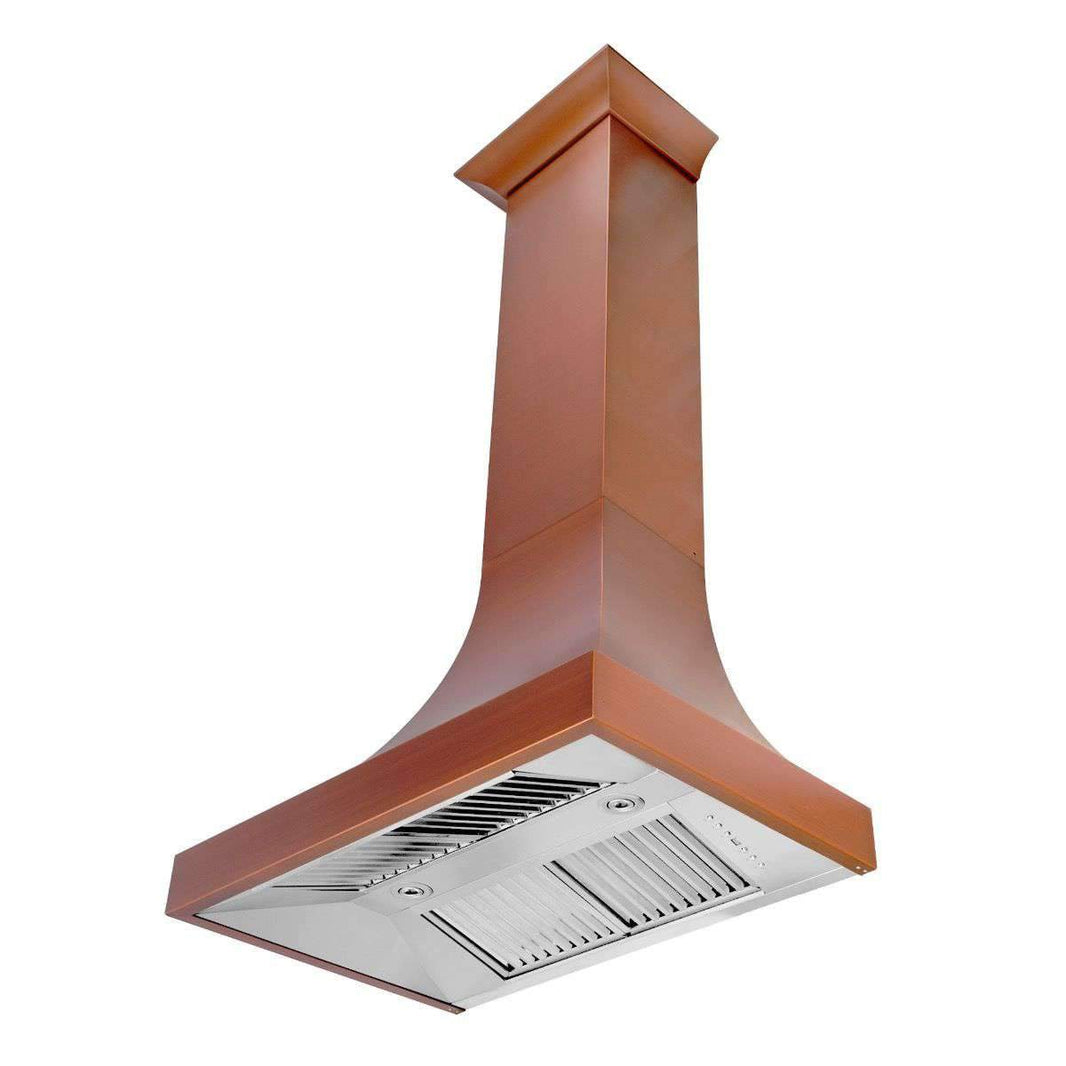 ZLINE 30-Inch Designer Series Copper Finish Wall Range Hood with 500 CFM Motor (8632C-30)